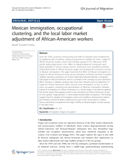 Mexican immigration, occupational clustering, and the local labor