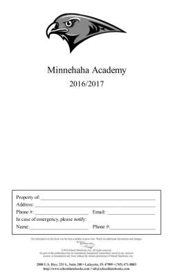 Student Handbook - Minnehaha Academy