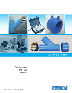 ACID WASTE SYSTEMS Polypropylene and PVDF Materials