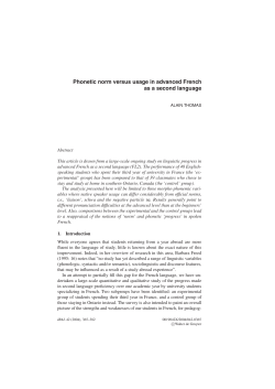 Phonetic norm versus usage in advanced French as a