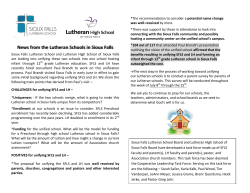 News from the Lutheran Schools in Sioux Falls
