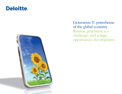 Generation Y: powerhouse of the global economy Restless