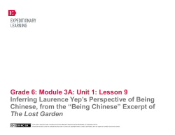 Grade 6: Module 3A: Unit 1: Lesson 9