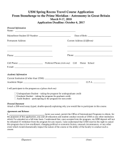 Astronomy in Great Britain - University of Southern Maine