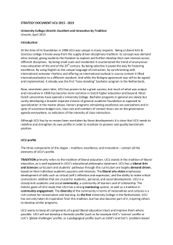 STRATEGY DOCUMENT UCU 2015 - 2019 University College