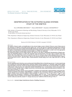 DENITRIFICATION IN THE ACTIVATED SLUDGE SYSTEMS