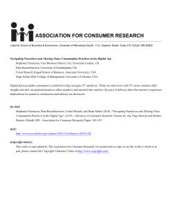 Navigating Narratives and Altering Time: Consumption Practices in