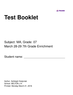 Test Booklet