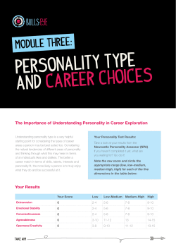 personality type and career choices - Bulls-Eye