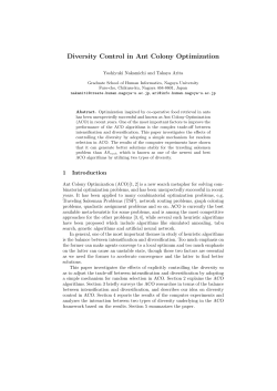 Diversity Control in Ant Colony Optimization