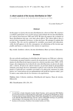 A cohort analysis of the income distribution in Chile