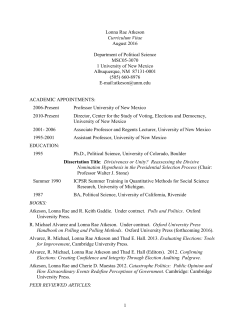 Lonna Rae Atkeson - UNM Political Science