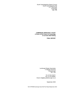 Green Belt Study 2002 - Cambridge City Council
