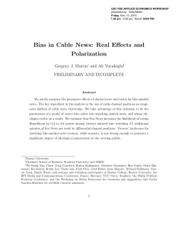 Bias in Cable News: Real Effects and Polarization