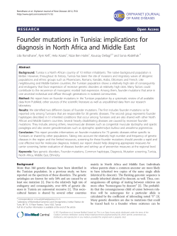 Founder mutations in Tunisia: implications for diagnosis in North