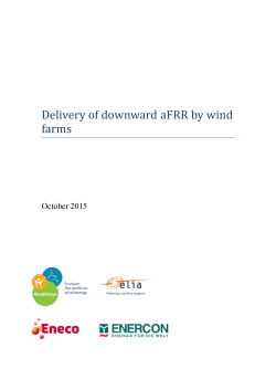 Delivery of downward aFRR by wind farms