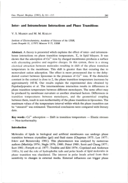 Inter- and Intramebrane Interactions and Phase Transitions