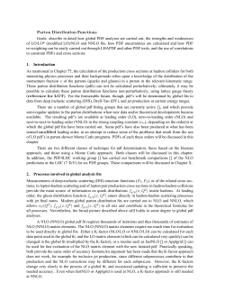 describe in detail how global PDF analyses are carried out, the