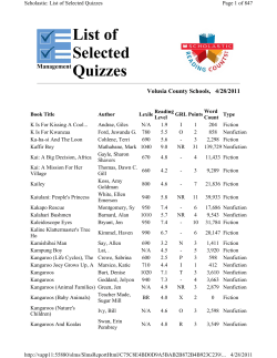 Reading Counts List K-Z