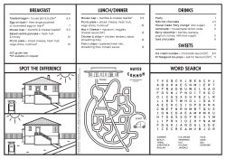 sPOt the differenCe WORd SEARCH drinks sweets lunCh/dinner
