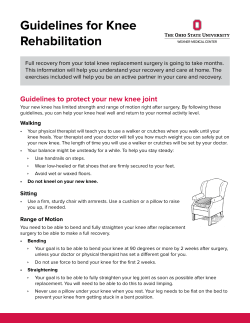 Guidelines for Knee Rehabilitation
