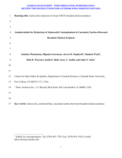 sample manuscript - International Association for Food Protection