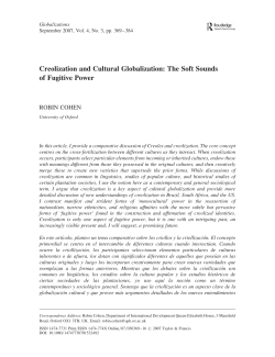 Creolization and Cultural Globalization
