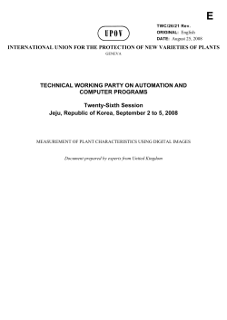 Measurement of Plant Characteristics Using Digital Images