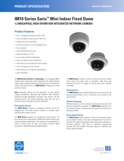 IM10 Series Sarix&trade; Mini Indoor Fixed Dome