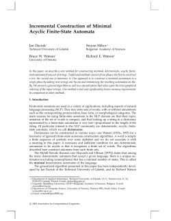 Incremental Construction of Minimal Acyclic Finite