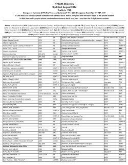NYSAES Directory Updated August 2014 Prefix is
