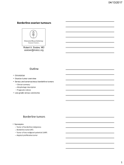 Borderline ovarian tumours