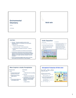 Environmental Chemistry Acid rain