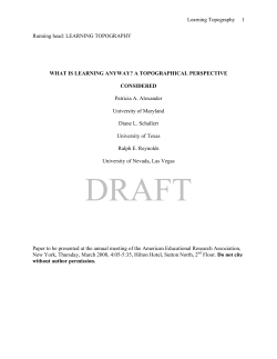 What is learning anyway? A topographical perspective