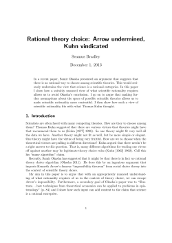 Rational theory choice: Arrow undermined, Kuhn vindicated