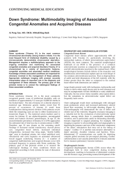 Down Syndrome - Medical Journal of Malaysia