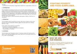 FIGHTING POVERTY AND FOOD SURPLUSES.