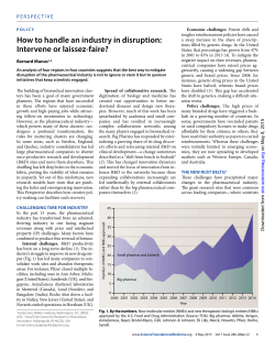 How to handle an industry in disruption: Intervene or laissez