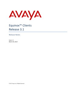 Avaya Equinox&trade; Clients 3.1 Release Notes