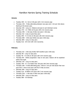 Spring Training Schedule
