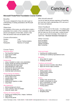 Microsoft PowerPoint Foundation