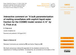 Interactive comment on &ldquo;A bulk parameterization of melting