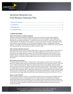 Aerohive Free Bonjour Gateway FAQ