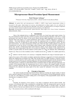 Microprocessor-Based Precision Speed Measurement