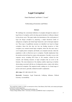 Legal Corruption - pedro c. vicente