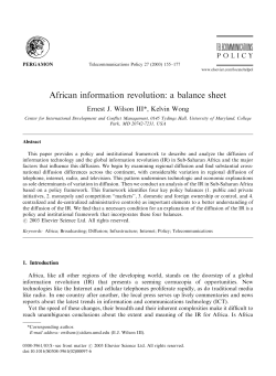 African information revolution: a balance sheet
