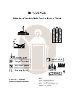 impudence - Restorationministries.org