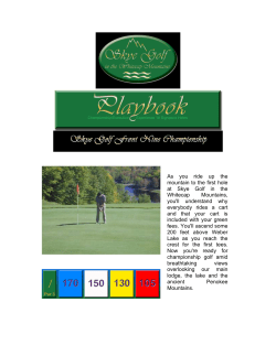 As you ride up the mountain to the first hole at Skye Golf in the
