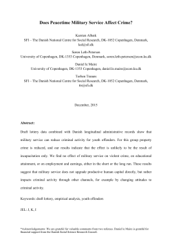 Does Peacetime Military Service Affect Crime?