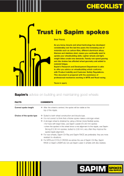 CHECKLIST Trust in Sapim spokes